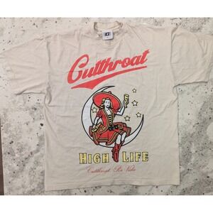 Cutthroat High Life Sexy Pirate Girl Shirt Mens‎ XL Rare Moon Stars Streetwear